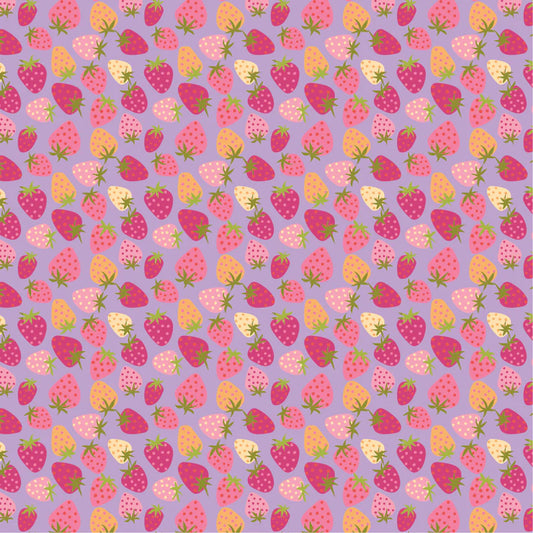 Calico Cowgirls, Strawberry Pie Purple - PER 1/4 YARD