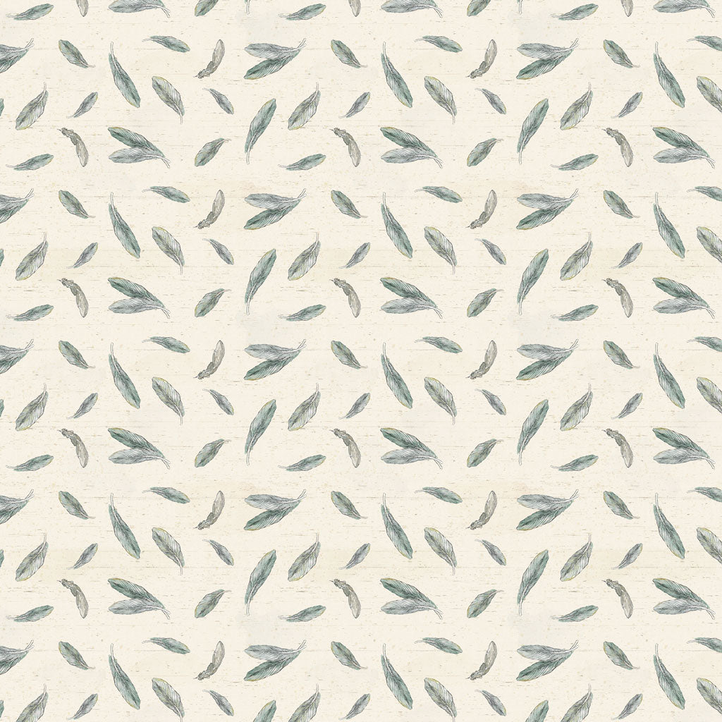 Wildwood - Feathers, Slate - PER 1/4 YARD