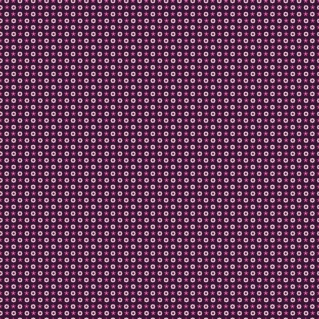 Coneflower Corral - Bandana, Dark Eggplant - PER 1/4 YARD