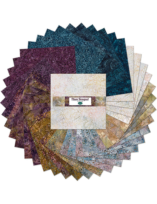 Plum Bouquet 10 Karat Jewels - 10" squares