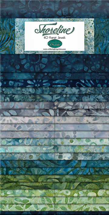 Wilmington Batiks - Pre Cuts - Shoreline 40 karat jewels