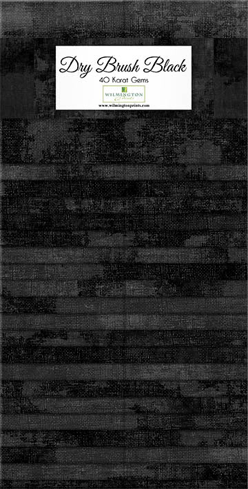 Wilmington Fabrics - Pre Cuts - Dry Brush Black - 40 Karat Gems