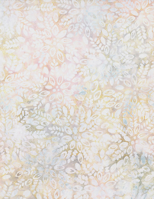 Plum Bouquet - Florals & Leaves, Ivory - PER 1/4 YARD