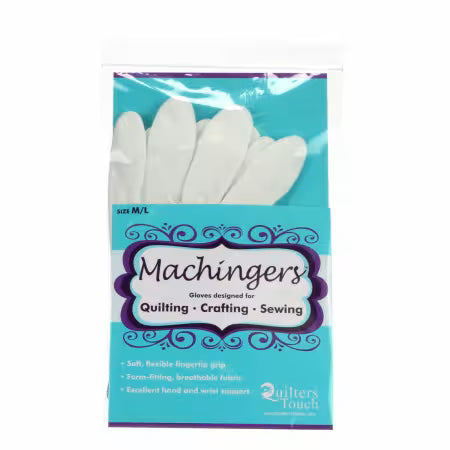 Quilter's Touch Machingers Quilting Gloves, M/L