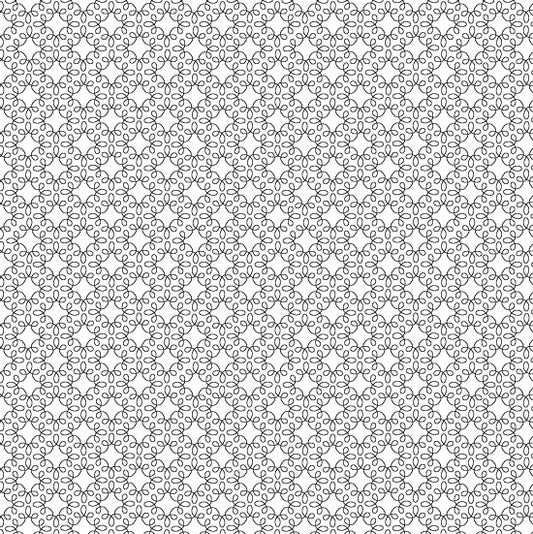 Modern Melody Basics - White/Black - PER 1/4 YARD