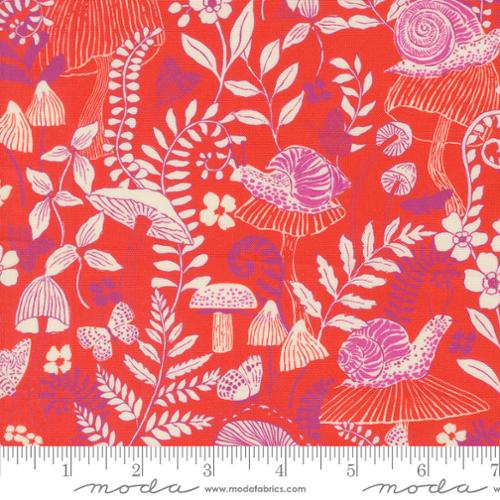 Maeve - Mushroom Moths Mandarin - PER 1/4 YARD