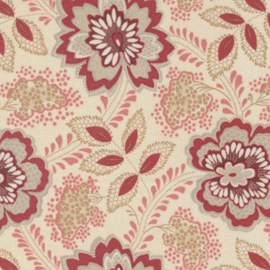 Chateau De Chantilly - Orleans Floral, Pearl - PER 1/4 YARD
