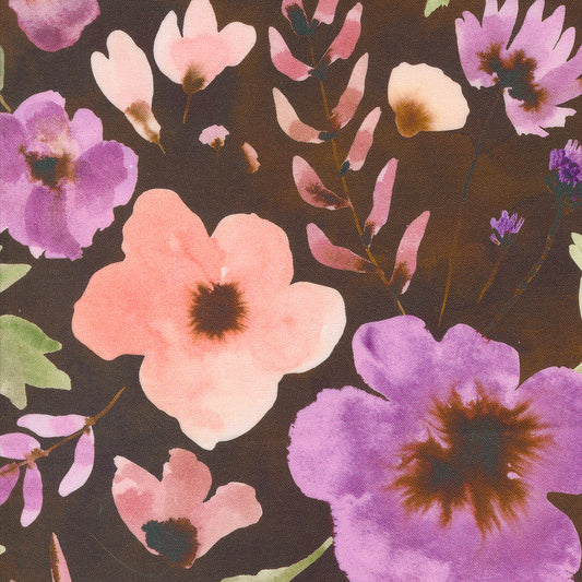 Blooming Lovely - Sepia Posy - PER 1/4 YARD