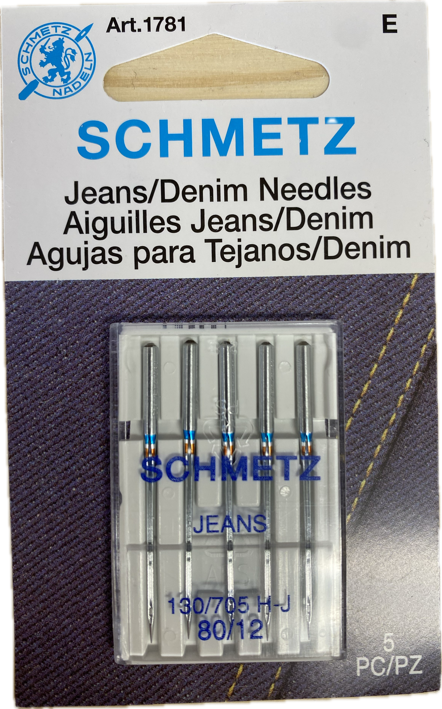 Schmetz Jeans/Denim Machine Needle 80/12