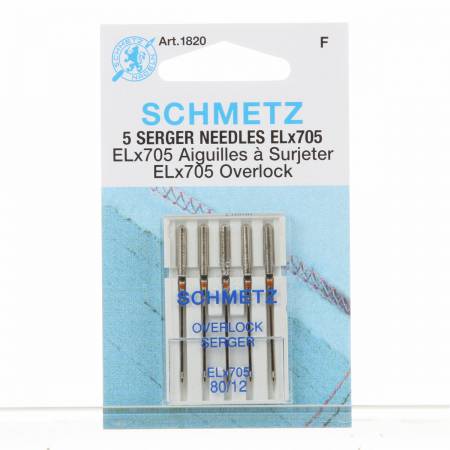 Schmetz Overlock/Serger Machine Needle ELX705 Size 80/12