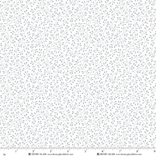 Best of Quilter's Flour - Vines, White on White - PER 1/4 YARD