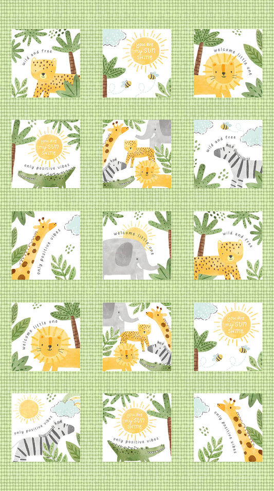 Sunny Safari - Block Panel 24"