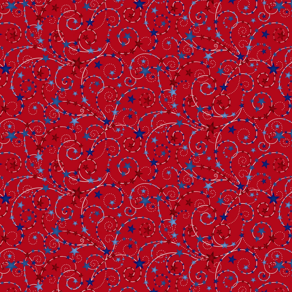 Star Spangled - Principle Red 108" Wideback