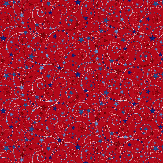 Star Spangled - Principle Red 108" Wideback
