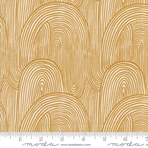 Things Above, Wavy Whirl, Harvest Gold - PER 1/4 YARD