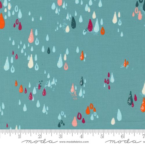 Things Above, Drops, Teal - PER 1/4 YARD