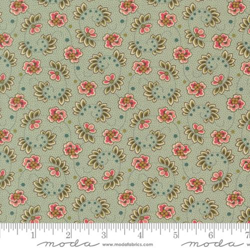 Collections - Unity, Waltz Florals, Robins Egg - PER 1/4 YARD