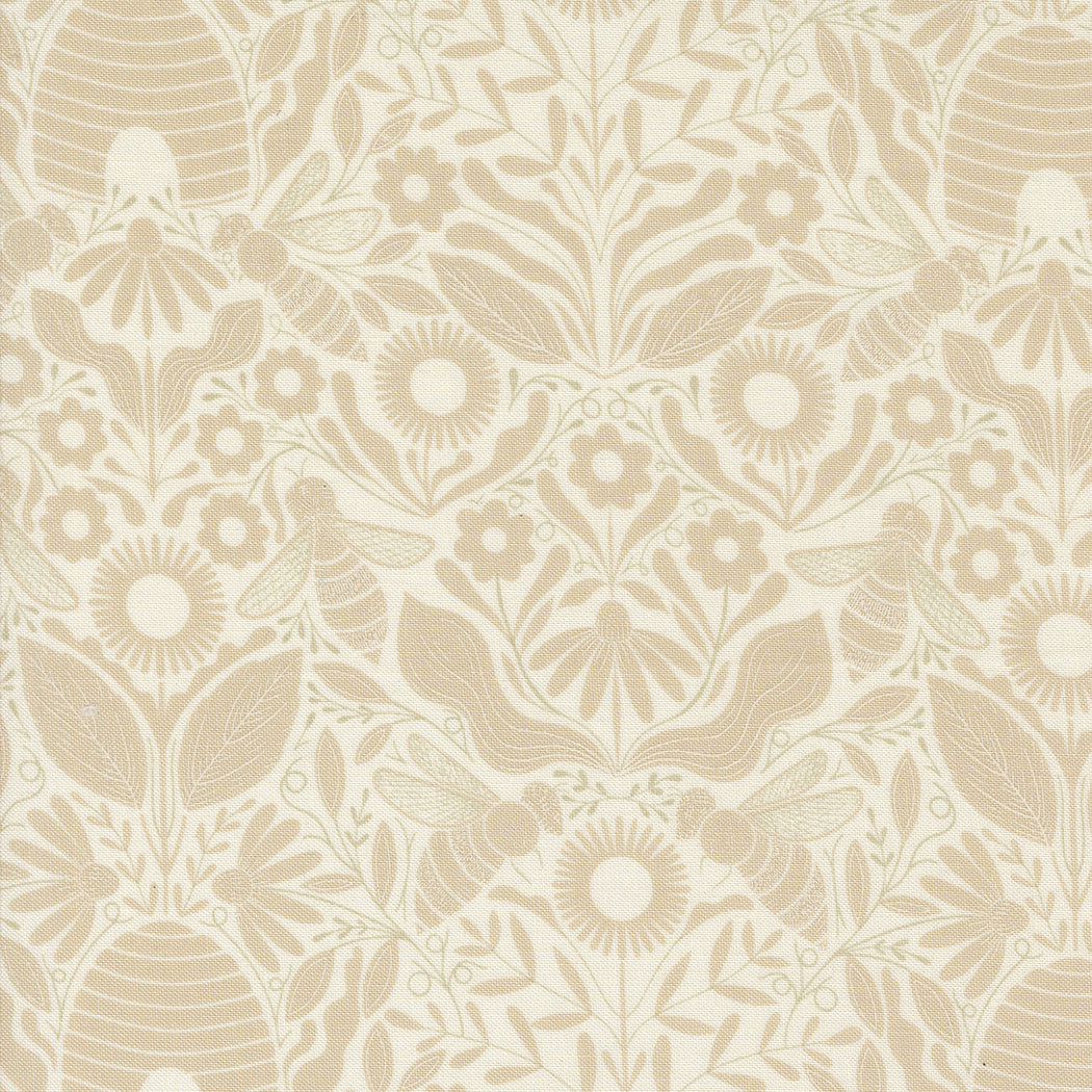 Bee Garden - Beehive Melody, Porcelain - PER 1/4 YARD