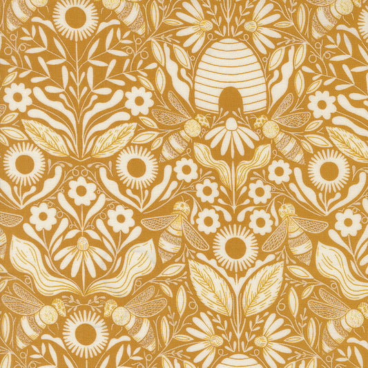 Bee Garden - Beehive Melody, Beeswax - PER 1/4 YARD