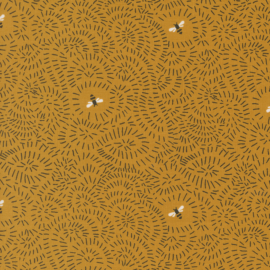 Bee Garden - Twists & Turns, Beeswax - PER 1/4 YARD