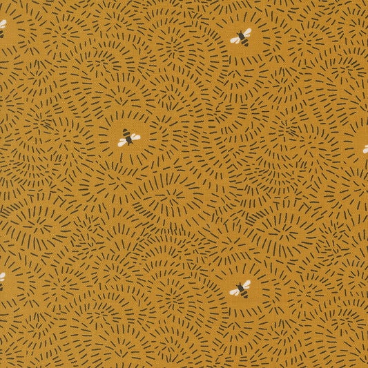 Bee Garden - Twists & Turns, Beeswax - PER 1/4 YARD