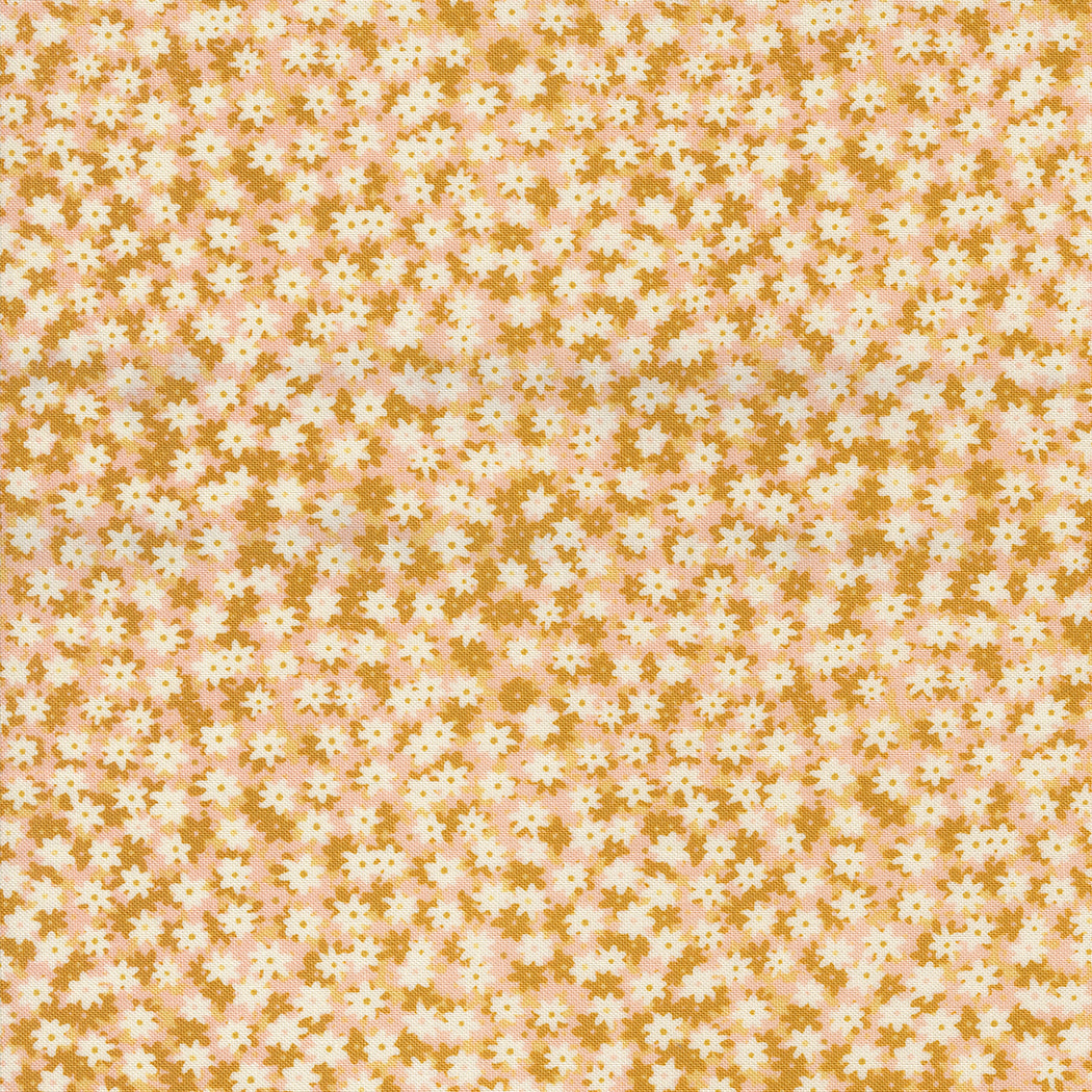 Bee Garden - Floral Phase, Beeswax - PER 1/4 YARD