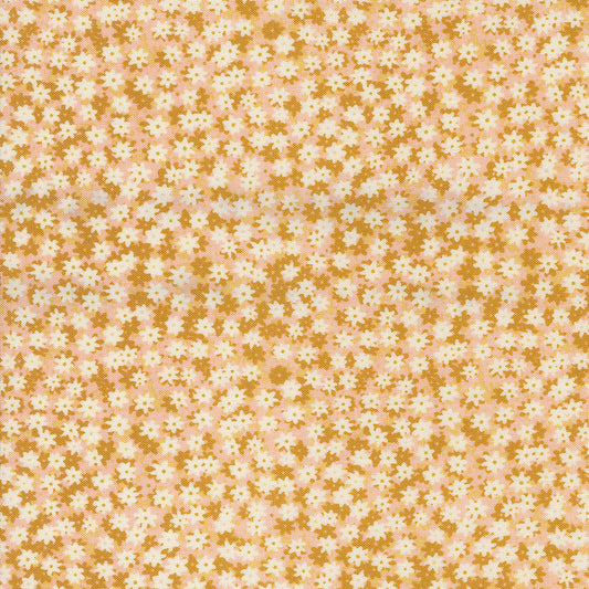 Bee Garden - Floral Phase, Beeswax - PER 1/4 YARD