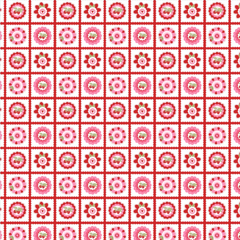 Smitten Chicken - Petits Fours, Red - PER 1/4 YARD