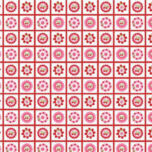 Smitten Chicken - Petits Fours, Red - PER 1/4 YARD