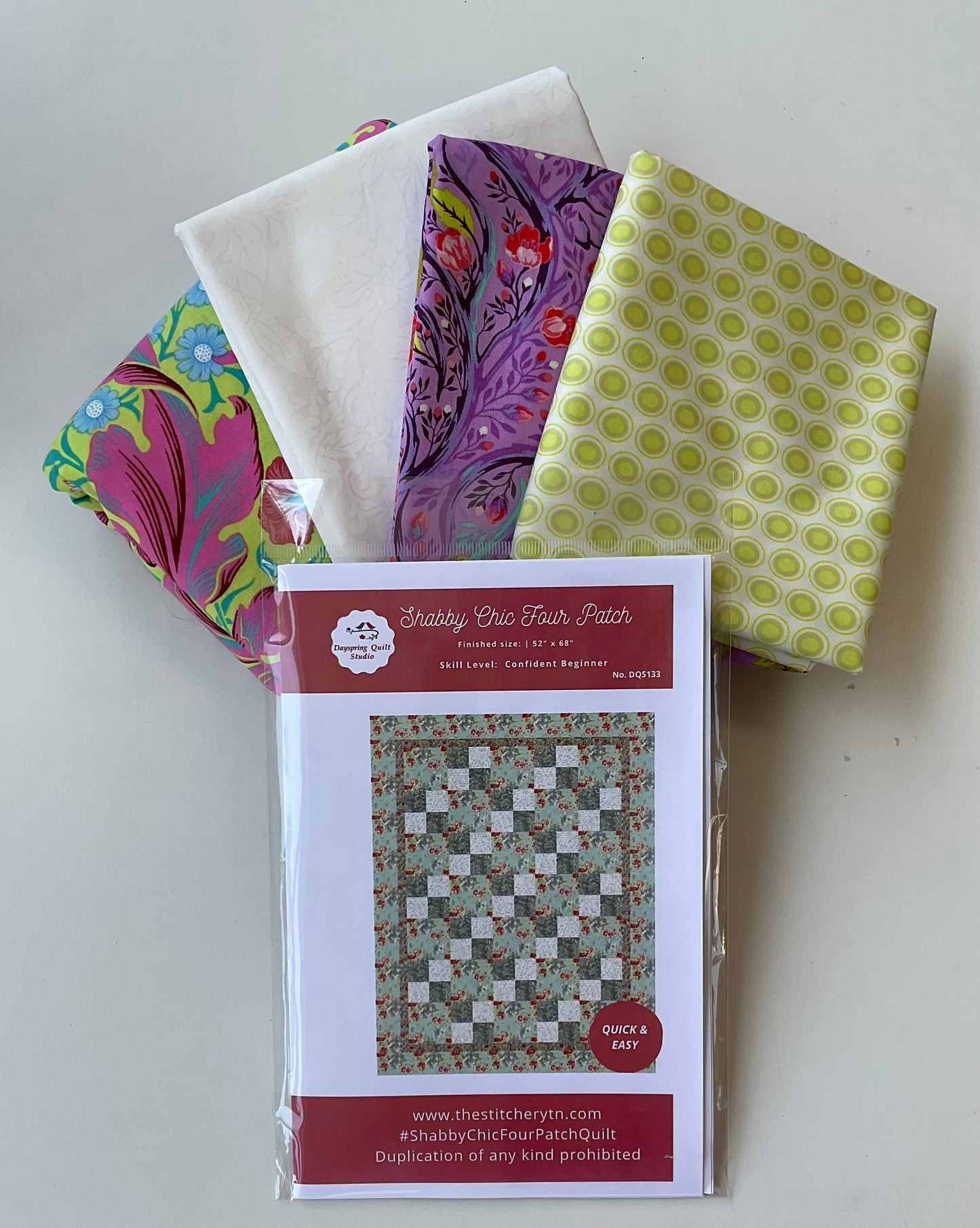 Shabby Chic Four Patch Quilt Kit