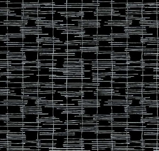 Maker's Collage - Trellis, Black - PER 1/4 YARD