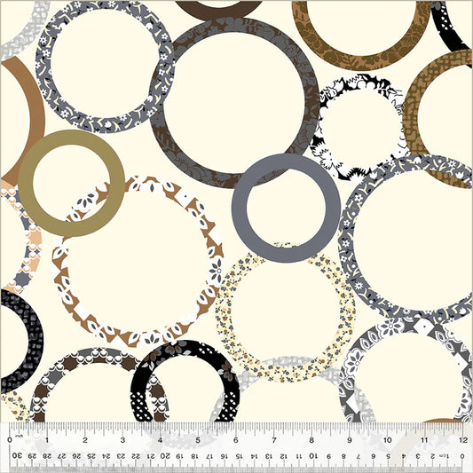 Patchwork Rings - Natural - 108" Wide Back
