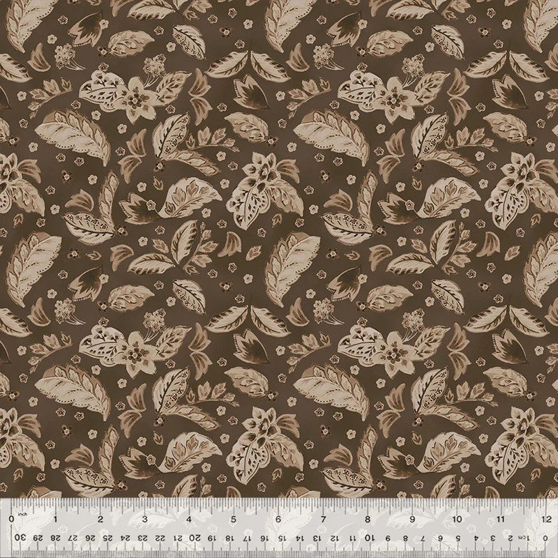 Dwell - Plush Paisleys, Cocoa - PER 1/4 YARD