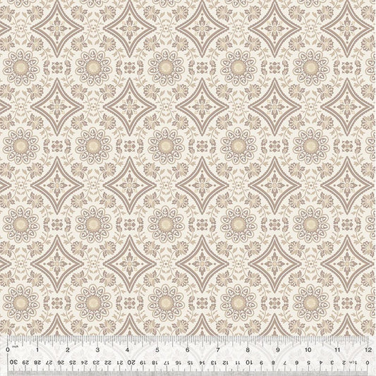 Dwell - Garden Tile, Cream - PER 1/4 YARD