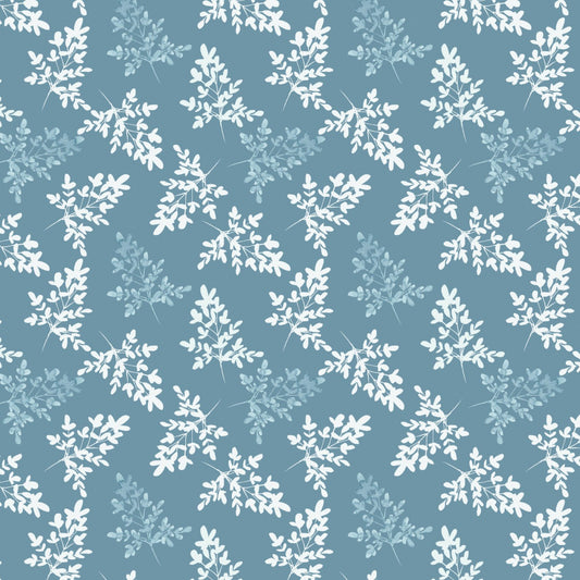 Peace & Wildflowers - Slip Through Time, Blue - PER 1/4 YARD