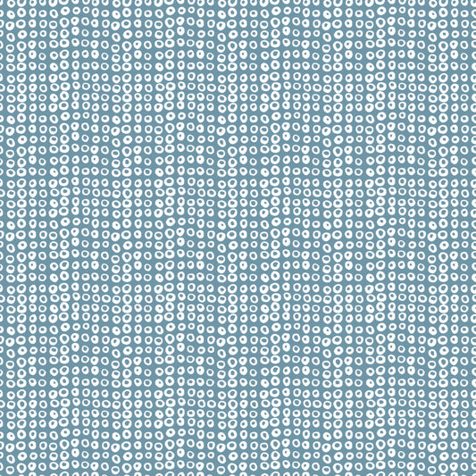 Peace & Wildflowers - Stepping Stones, Blue - PER 1/4 YARD