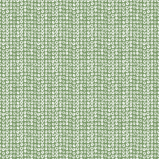 Peace & Wildflowers - Stepping Stones, Green - PER 1/4 YARD