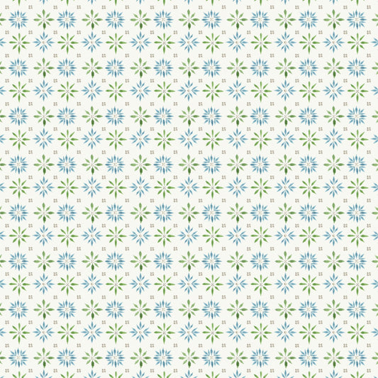Peace & Wildflowers - Delicate Petals, Green - PER 1/4 YARD