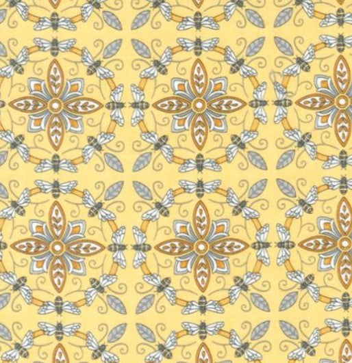 Honey Lavender - Honey Bumble Bee Tiles - PER 1/4 YARD