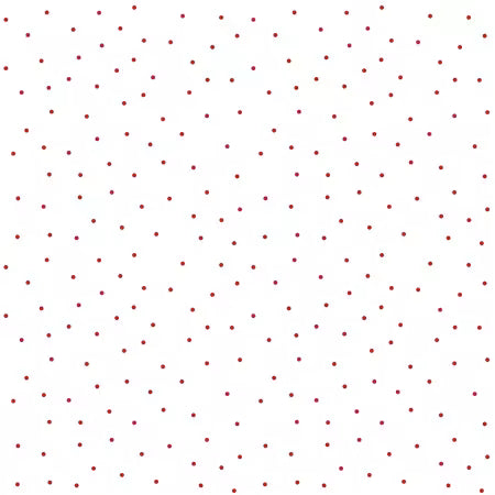 Kimberbell Basics - Tiny Dots, White/Red - PER 1/4 YARD