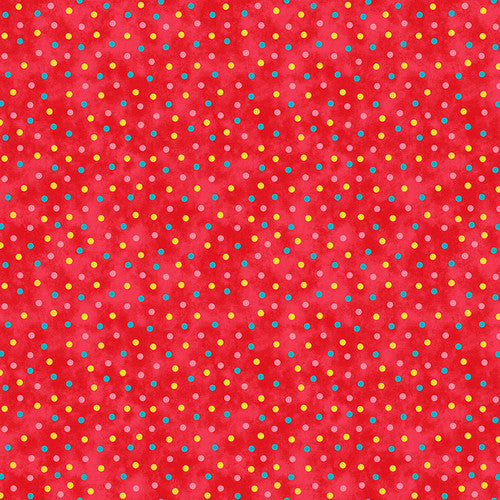 Party Animals - Dots, Red - PER 1/4 YARD