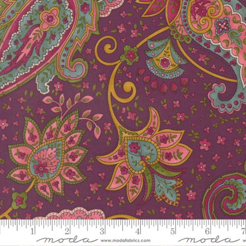 Chelsea Garden - Posh Paisley, Plum - PER 1/4 YARD