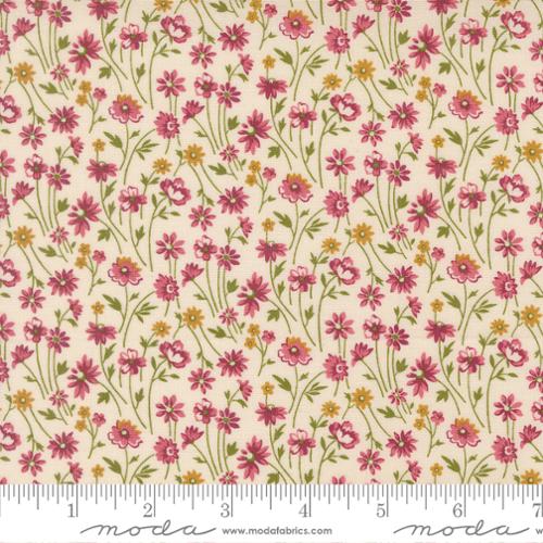 Chelsea Garden - Cheek Posy Small Floral, Porcelain - PER 1/4 YARD