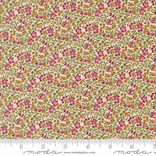 Chelsea Garden - Ambling Vine Small Floral, Porcelain - PER 1/4 YARD