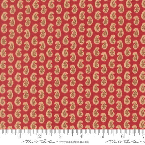 Le Jardin Rouge - Campanule Paisley, Rouge - PER 1/4 YARD