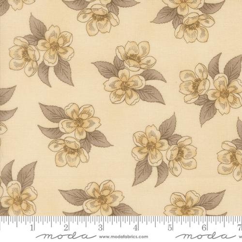 Collections for a Cause: Magnolia - Blooms Florals, Ivory - PER 1/4 YARD
