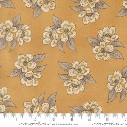 Collections for a Cause: Magnolia - Blooms Florals, Golden - PER 1/4 YARD