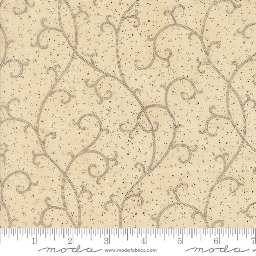 Collections for a Cause: Magnolia - Midnight Scroll, Ivory - PER 1/4 YARD