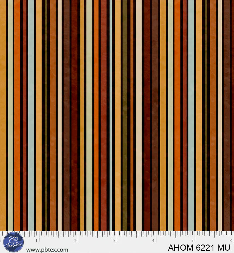 Autumn Homestead - Harvest Stripe, Multi - PER 1/4 YARD