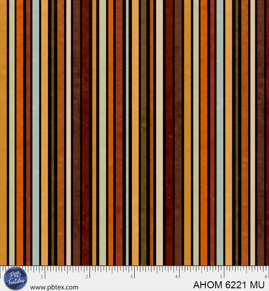 Autumn Homestead - Harvest Stripe, Multi - PER 1/4 YARD